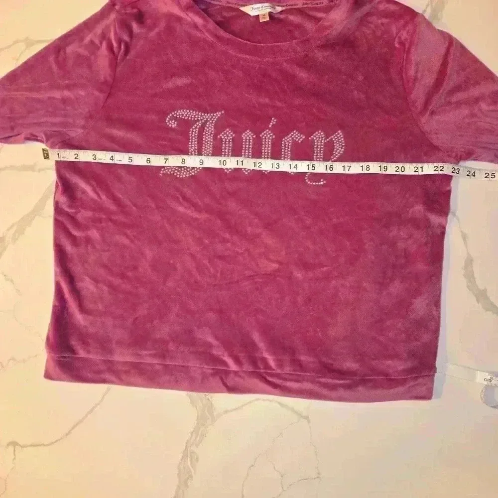 Juicy Couture Velvet Velour Loungewear Pajama Jogger Set Magenta Size XL